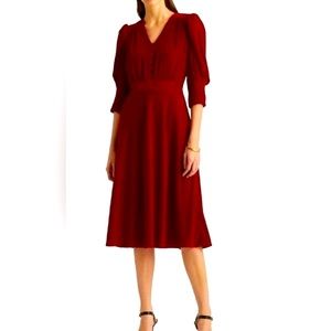 Ralph Lauren red velvet dress